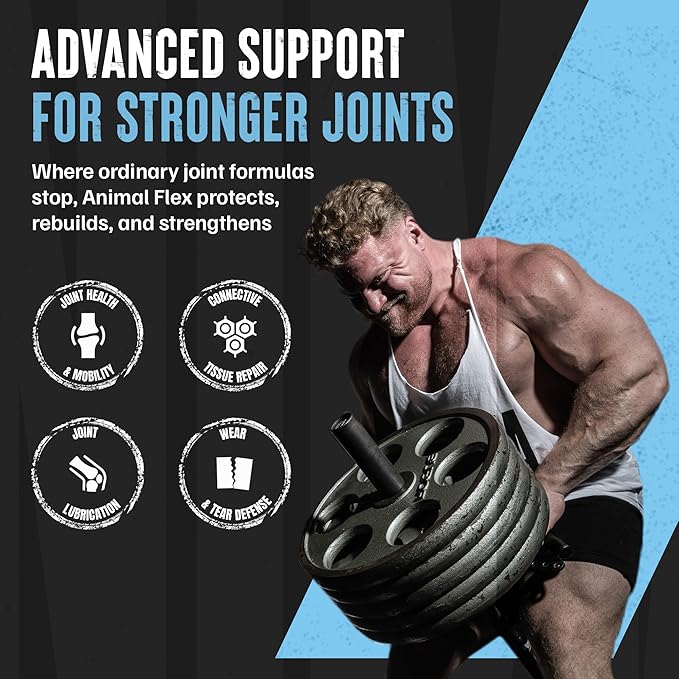 Animal Flex - Glucosamine Chondroitin Joint Supplement for Women and Men Discomfort with Turmeric MSM Boswellia for Cartilage Joint Health Muscles Back Knees Shoulder and Hip 44 Packs
