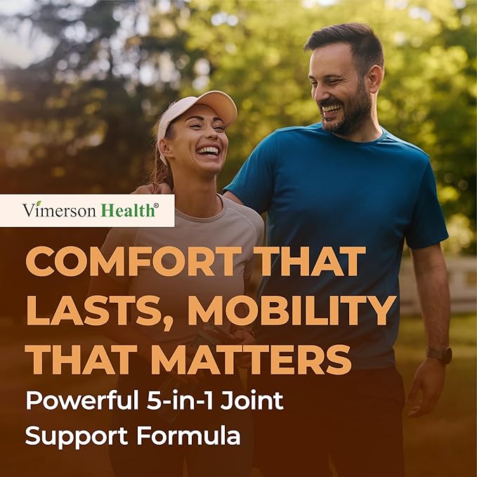 Joint Support Supplement with Glucosamine Sulfate Hyaluronic Acid Boswellia &amp MSM – Supports Joint Health Mobility &amp Bone Strength – for Daily Use – FSA Eligible 60 Capsules