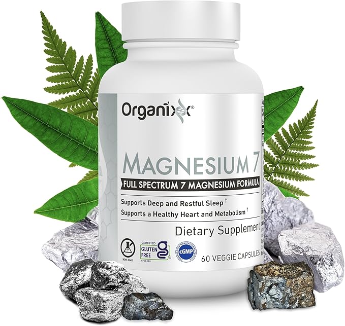 Organixx Magnesium 7 (60 Caps) &amp Multi-Vita-Maxx (90 Caps) Bundle USDA Organic Multivitamin with 19 Vitamins &amp Minerals Bioavailable Magnesium Supports Energy Vegan &amp Non-GMO