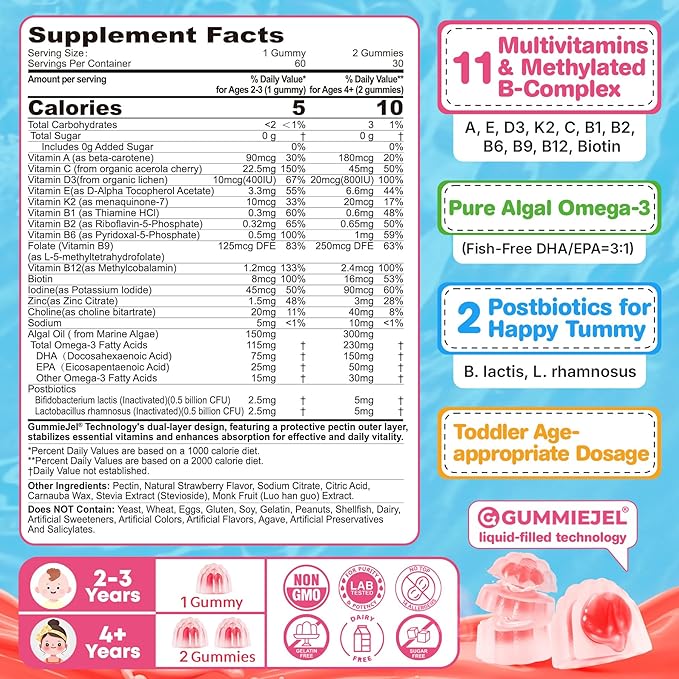 Women's Multivitamin + Organic Toddler Multivitamin Gummies 2 Pack