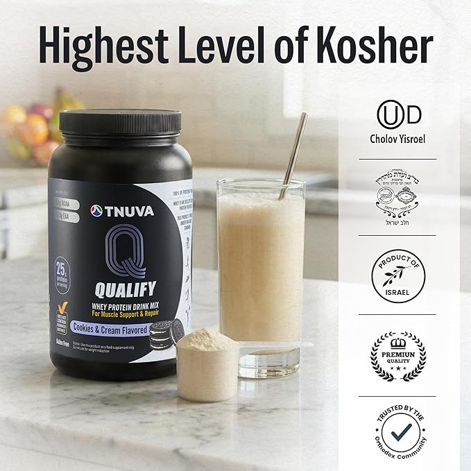 Cookies &amp Cream Protein Powder. 25g Protein for Post Workout Recovery Smoothie &amp Baking. Gluten &amp Sugar Free Highly Kosher Amino Acids (5.5g BCAA 2.7g Leucine) 1.65 lbs 23 Servings