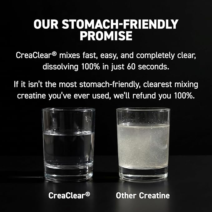 Kaged CreaClear Creatine Monohydrate Powder | Mixes Clear &amp Dissolves Completely No Grit | Premium Micronized Creatine for Strength Performance &amp Muscle Support | Unflavored | 100 Servings