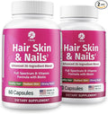 1 Body Hair Skin Nails Growth Vitamin with Biotin - Complete Formula for Men &amp Women - 2 Pack