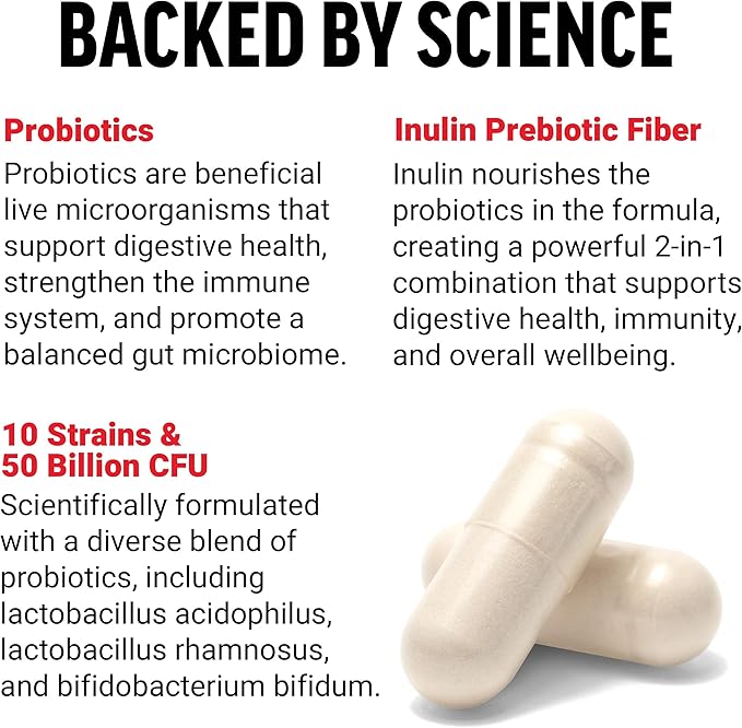 Force Factor Probiotic for Women 50 Billion CFU Women’s Probiotic for Digestive Health Immunity and Vaginal Health 10 Strains with Lactobacillus Acidophilus Vegan 60 Capsules