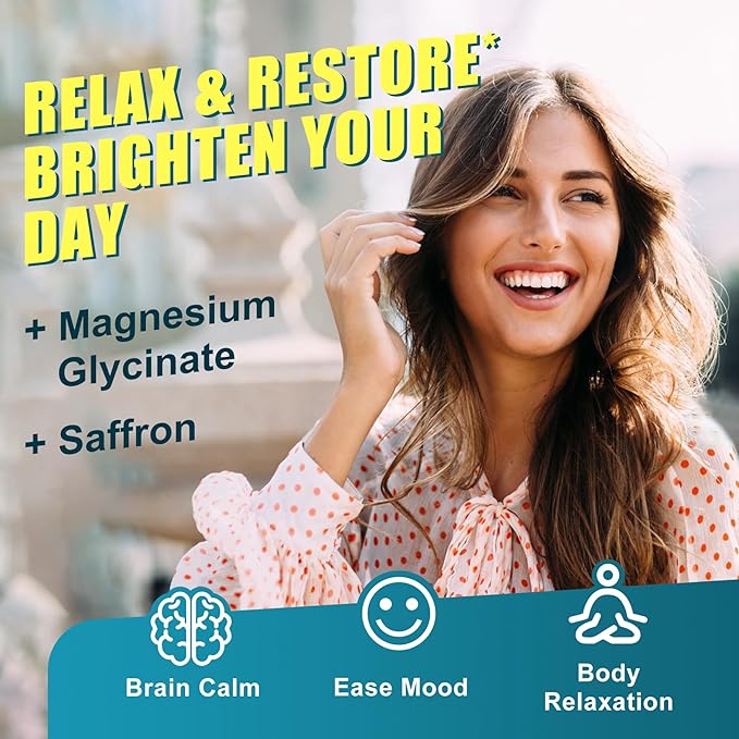 Sugar Free Magnesium Glycinate Gummies 400mg with Ashwagandha B1 B3 Rhodiola Rosea &amp Saffron for Support Rest Mood &amp Energy Calm Magnesium Gummies for Adults Chewable Magnesium Supplement