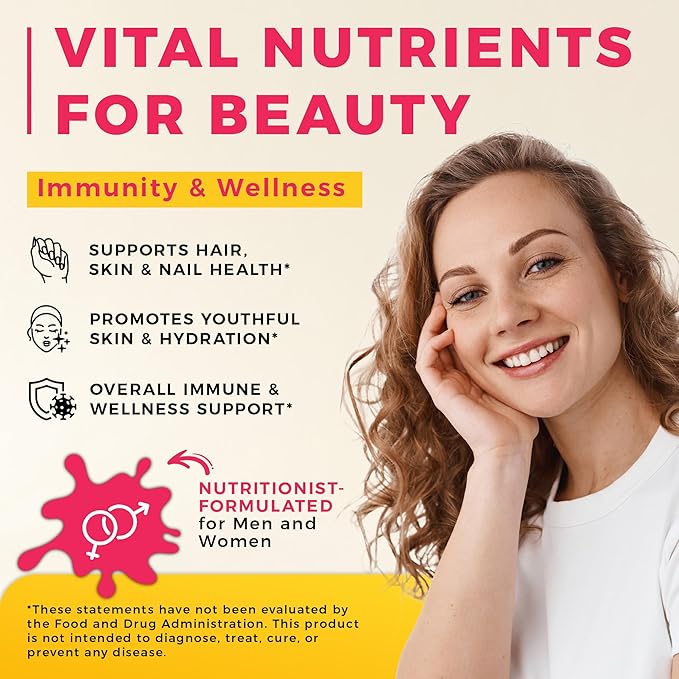 Liquid Biotin and Collagen Peptide Complex with Keratin Hyaluronic Acid MCT Oil Zinc Vitamins B6 B7 B12 A C D3 E - Hair Skin and Stronger Nails Supplement - 2 Pack
