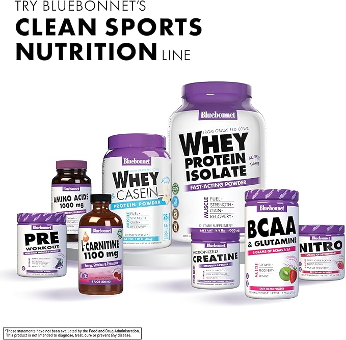 BlueBonnet Nutrition Micronized Creatine Monohydrate 5 g – Supports Lean Muscle Mass* - Non-GMO Vegan Kosher Certified Gluten-Free Soy-Free Milk-Free – Unflavored 10.58 OZ 60 Servings