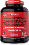 MuscleMeds Carnivor Beef Protein Isolate 0 Lactose 0 Sugar 0 Fat Halal Certified Strawberry 3.9lb 56 Servings 3.9lb