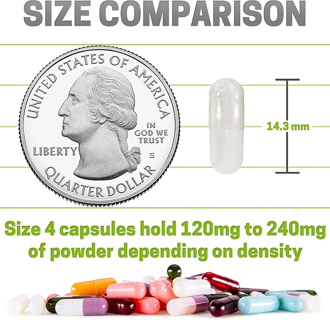 XPRS Nutra Separated Size 4 Capsules (1000 Count) with Benfotiamine Powder (.25 Ounce) Bundle