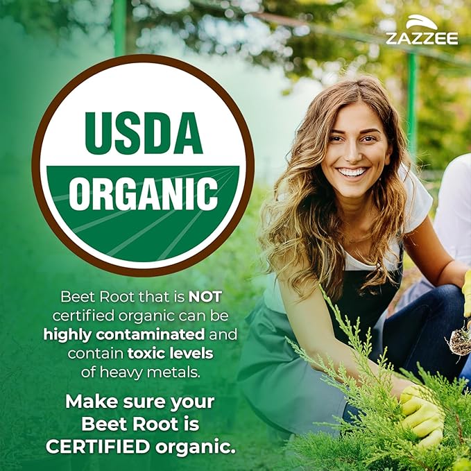 Zazzee Active Lifestyle Support Bundle | Organic Beet Root Capsules &amp High Strength Conjugated Linoleic Acid Softgels | Non-GMO &amp ISO Lab Tested (60 Servings Each)