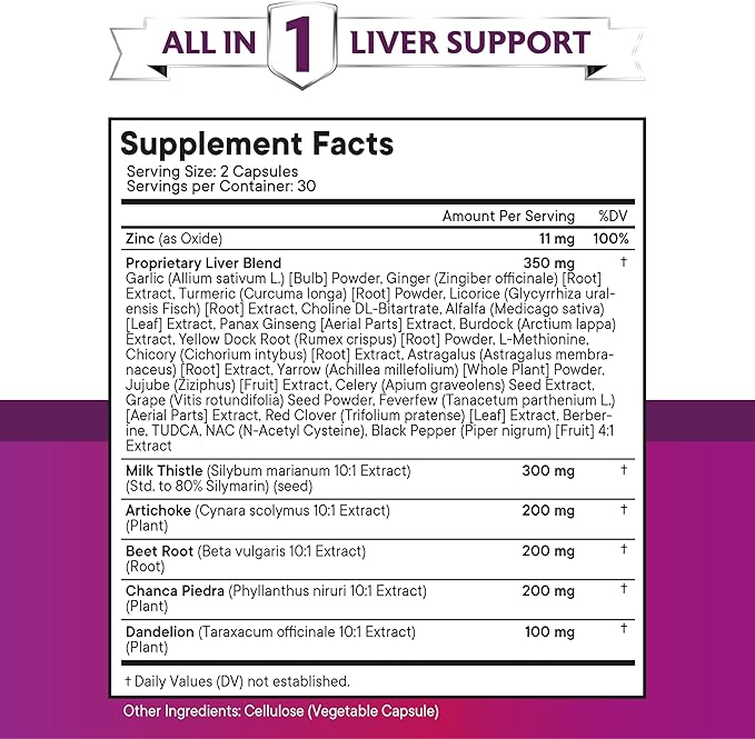 NEW AGE Milk Thistle NAC Chanca Piedra Beet Root Artichoke Dandelion Root Astragalus - Plus TUDCA &amp Ginger - 60 Count