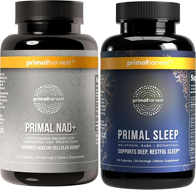 Primal Harvest Daily Two-Step Routine | NAD+ + Sleep | 2 Pack | 30 Day Supply