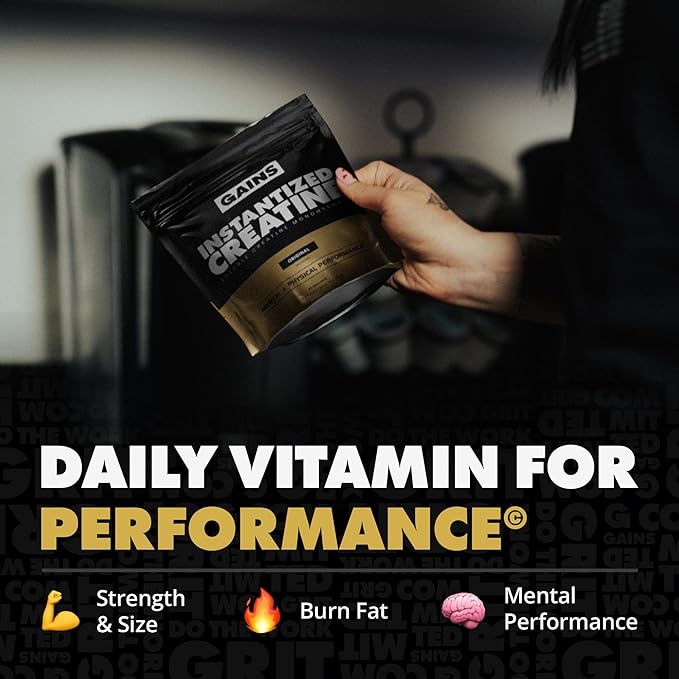 Gains in Bulk Instantized Creatine Monohydrate for Women and Men Soluble Creatine Powder Supports Muscle Building Strength and Performance Bodybuilding Supplements Unflavored 30 Servings