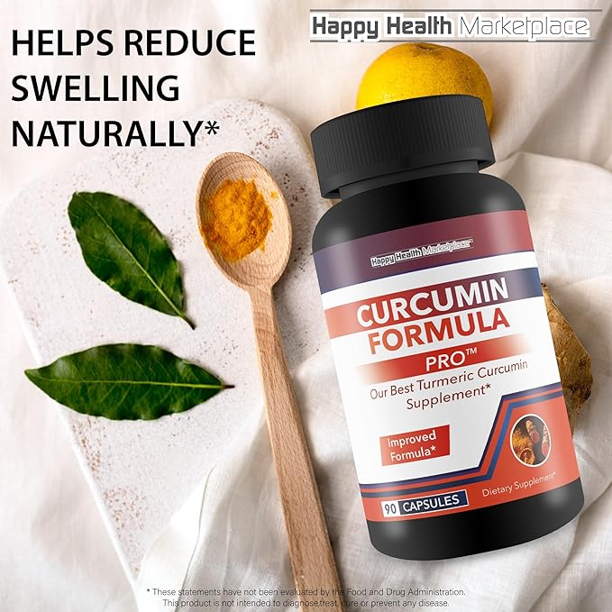 Curcumin Formula Pro - Our Best Turmeric Curcumin Ginger Supplement - High Absorption Turmeric with Black Pepper - Liposomal Turmeric Relief Factor Turmeric Supplement for Inflammatory Health