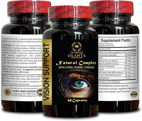 Advanced Eye and Vision Support Formula with Lutein Zeaxanthin Herbal Extracts &amp Antioxidants for Support Visual Balance | 1 Bottle 60 Capsules