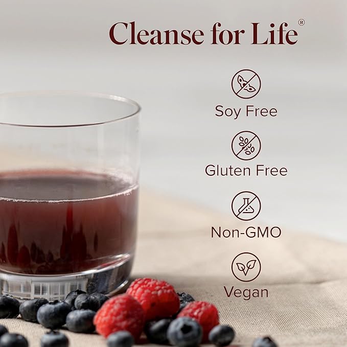 Isagenix Cleanse for Life - Powder Supplement for Cleanse Drink with No Laxatives or Diuretics - Support Metabolism with Vitamin B12 &amp Niacin - Natural Rich Berry -3.4 Oz (16 Servings)
