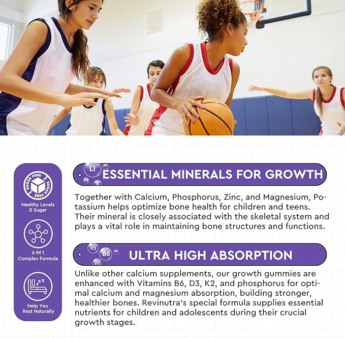 Iron Gummies Supplement for Adults &amp Kids | Calcium Potassium Magnesium Gummies | Bundle