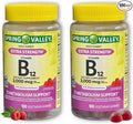 Vitamin B12 3000mcg Gummies Extra Strength- Raspberry Flavored100 Count (Pack of 2)
