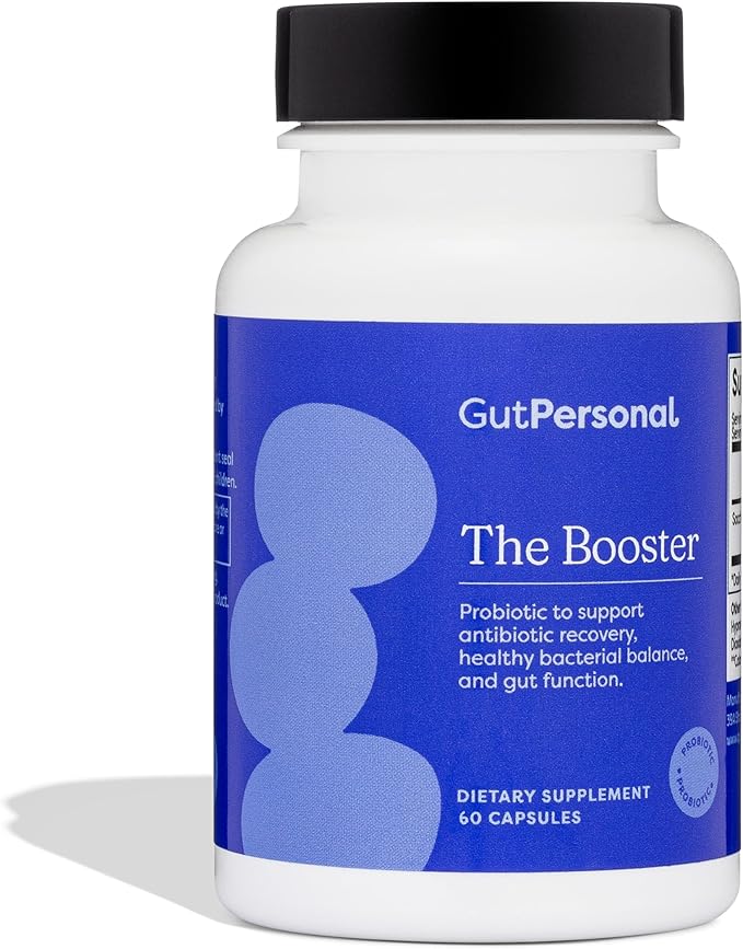 GutPersonal The Booster Targeted Probiotic for Gut Health: Boost Good Bacteria Reduce Bad Bacteria and Support The Immune System with 5 Billion CFU Saccharomyces Boulardii Capsules 60 Servings