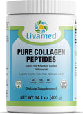 Livamed - Pure Collagen Peptides- Grass Fed &amp Pasture Raised 14.1 oz Count