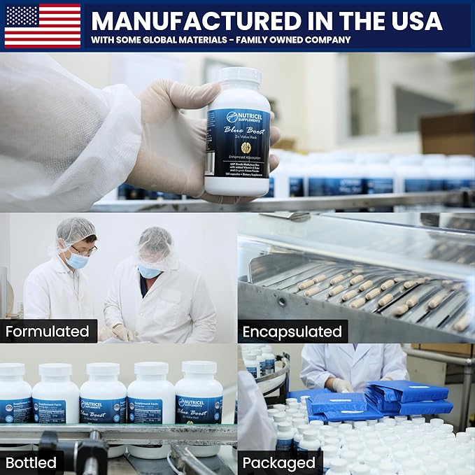 Methylene Blue Capsules - Pharmaceutical Grade Supplement - Made in America - 12mg (USP Grade) with Vitamin C Ester Enhanced Absorption - Third Party Tested (60ct)