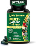 Life's Fortune Whole Food Multivitamin &amp Mineral Supplement for Men &amp Women – Energy Support Vitamins for Immune Brain &amp Metabolism Support – Iron Free 90 Vegetarian Tablets