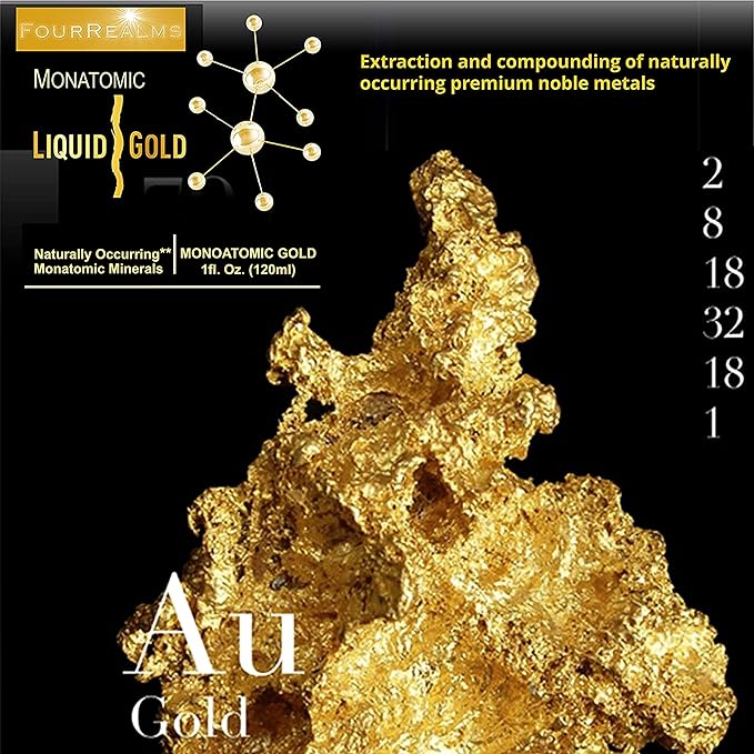 Ormus Monoatomic Gold Rich in Pure M-State Minerals &amp White Powder Gold - Pure 24k Gold -Trace Mineral Solution 1 oz