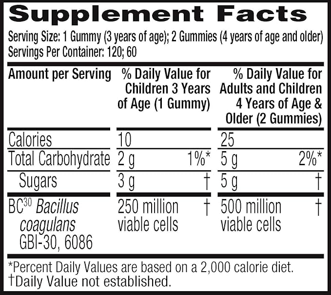 Schiff Digestive Advantage Probiotic Gummies 120 Count Pack of 2