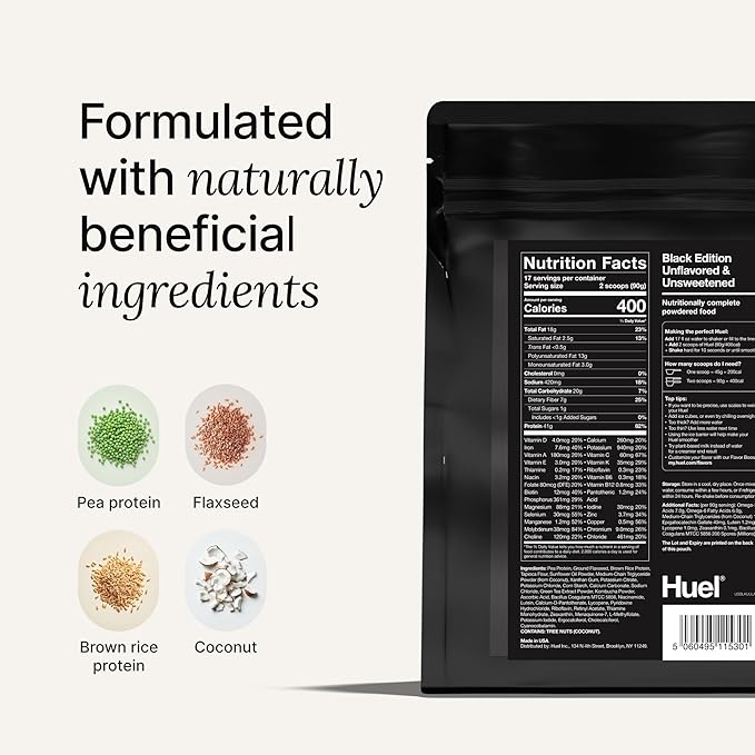 Huel Black Edition | Strawberry Shortcake 40g Vegan Protein Powder | Nutritionally Complete Meal Replacement | 27 Vitamins and Minerals Gluten Free | 17 Servings