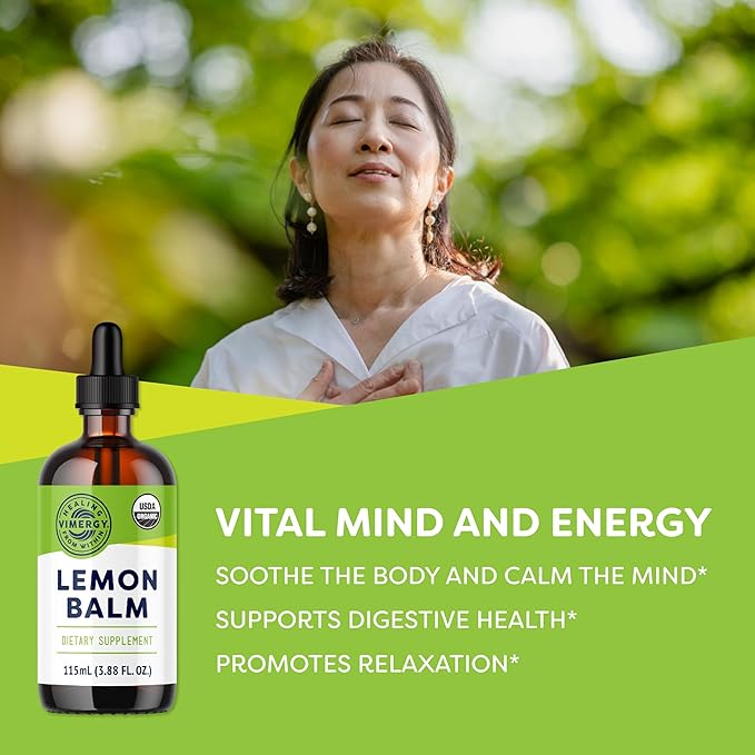 Vimergy NutriDense Fruitylicious Turmeric + Ginger Chewables (60 Count) &amp Liquid Lemon Balm (115 mL)