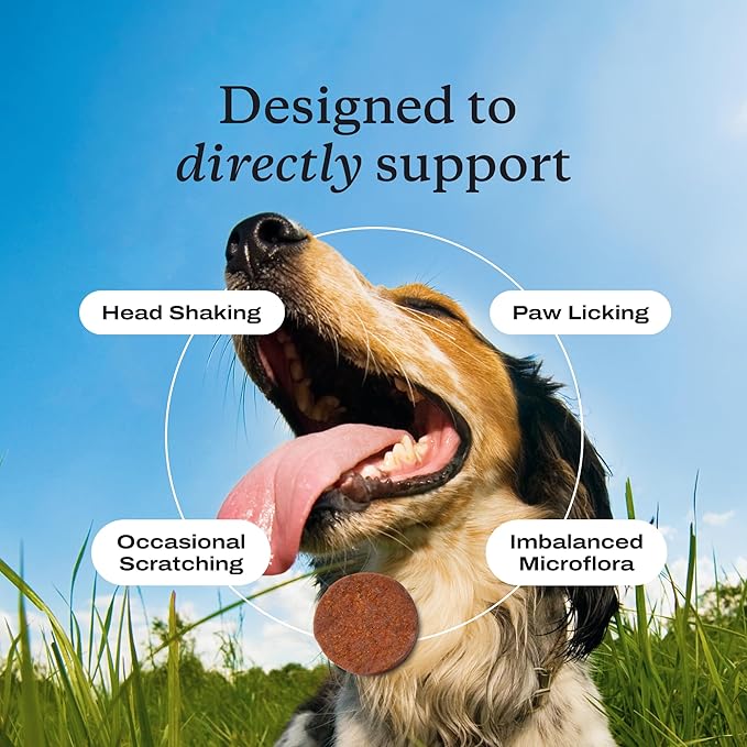 PetLab Co. Allergy &amp Immune Probiotics for Dogs Support Seasonal Allergies Gut &amp Digestive Health - Pork Flavor - 30 Soft Chews - Pack of 2 - Packaging May Vary