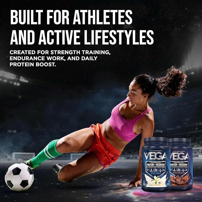 Vega Sport Premium Protein Powder + Recovery Bundle - Vanilla (20 servings) and Chocolate (19 servings) 30g Plant Based Protein 5g BCAAs Low Carb Keto Pea Protein for Women and Men