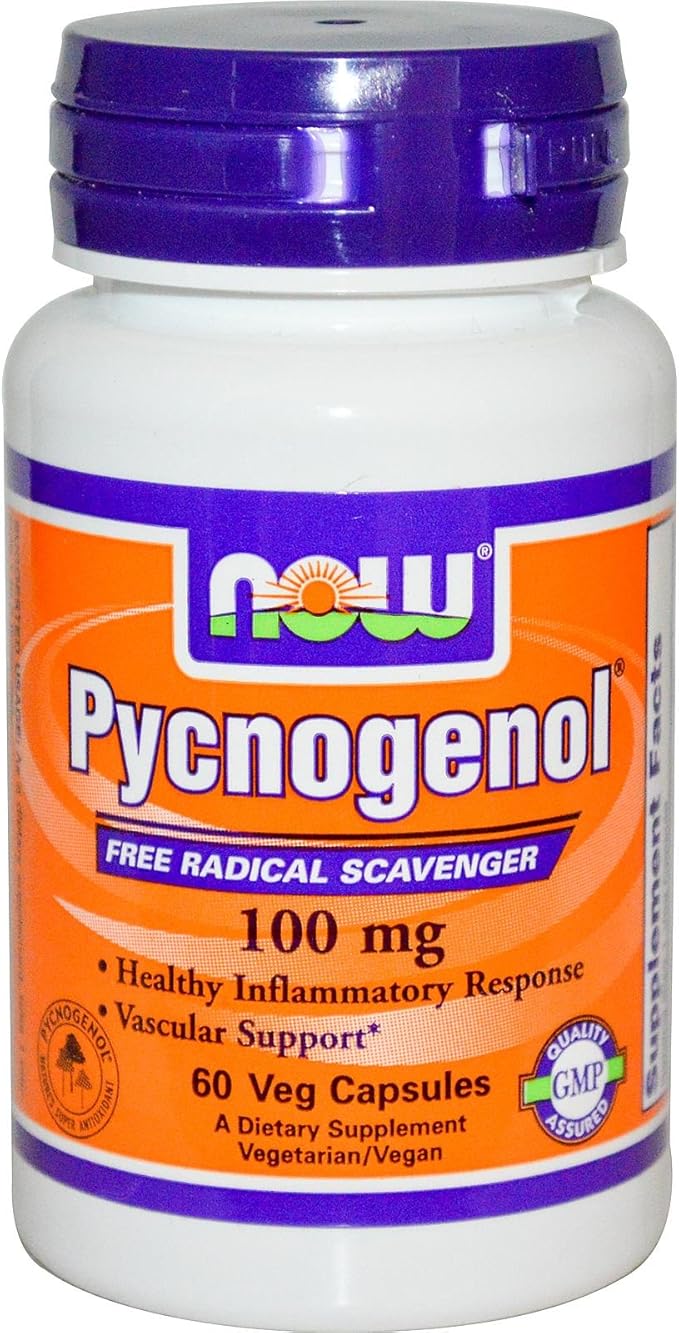 NOW Foods - Pycnogenol 100 mg. - 60 Vegetarian Capsules