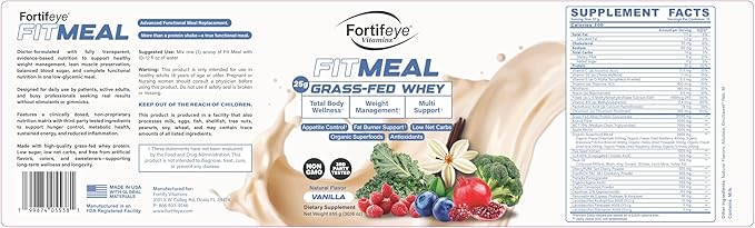 Fortifeye Super New Zealand Grass Fed Whey Protein Vanilla Flavor 40 Servings 2 Pack - Non-Denatured Organic Grass Fed Whey Protein Powder for Workout Sports Nutrition &amp Improve Immune System