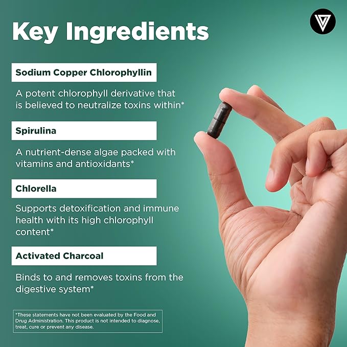 Vital Vitamins Vegan Collagen Booster + Chlorophyll Complex Capsules