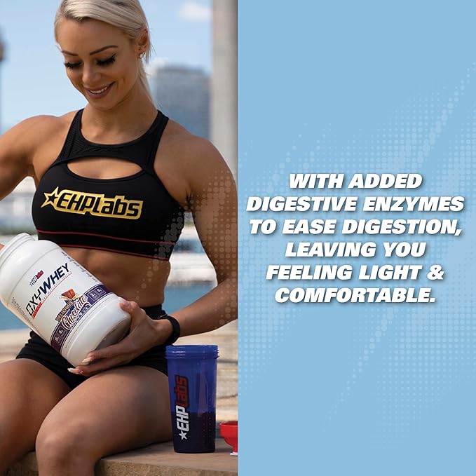 EHP Labs OxyWhey Whey Protein Isolate – 25g High Protein Low Carb Sugar Free Meal Replacement – Lean Whey Powder for Muscle Recovery – Non-GMO Gluten Free – 25 Serves – Vanilla Ice Cream