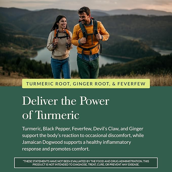 Gaia Herbs Turmeric Supreme Ache- Helps Provide Relief of Occasional Aches - with Turmeric Curcumin Black Pepper Devil’s Claw Ginger Feverfew &amp More - 120 Liquid Phyto-Capsules(60-Day Supply)