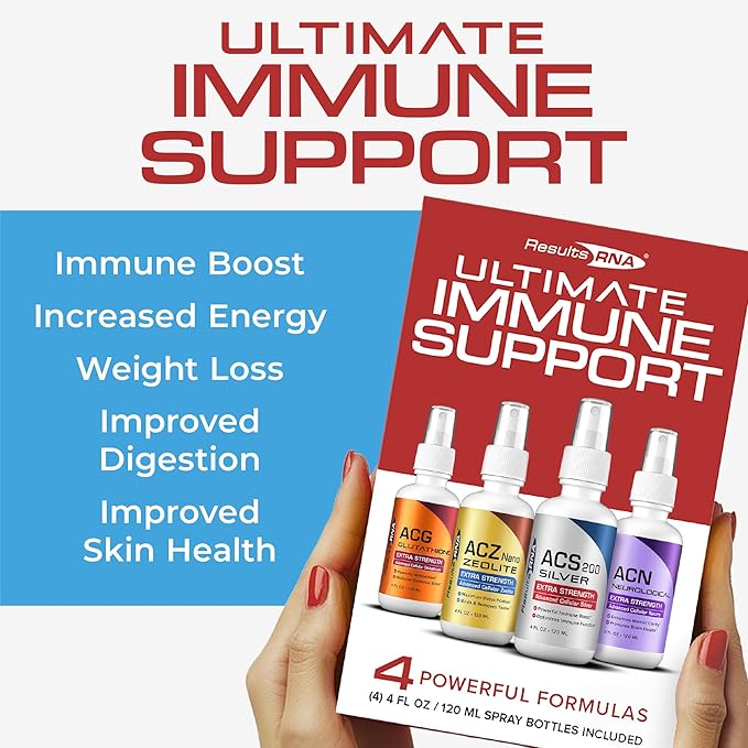 Results RNA – Ultimate Immune Support System – ACS 200 Silver/ACZ Nano Zeolite/ACG Glutathione/ACN Neuro Most Advanced Immune Support System Available – Recommended by Doctors Worldwide