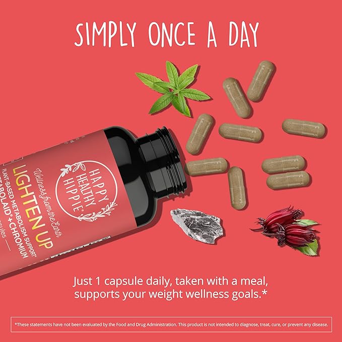 Happy Healthy Hippie Lighten Up Weightloss Supplement (Metabolaid™ + Chromium) &amp Namastay Natural Sleep Aid