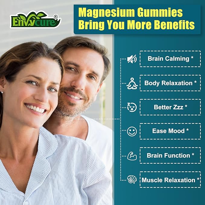 Sugar Free Magnesium Glycinate Gummies 400mg with Ashwagandha B1 B3 Rhodiola Rosea &amp Saffron for Support Rest Mood &amp Energy Calm Magnesium Gummies for Adults Chewable Magnesium Supplement