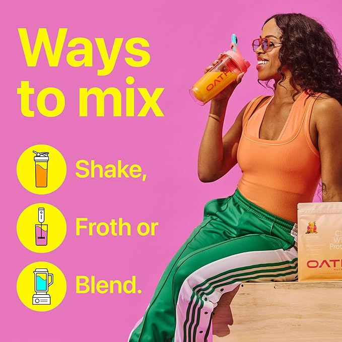 Oath Nutrition Clear Whey Isolate Protein Powder Island Mango 20g Complete Protein per Serving No Added Sugar Grass-Fed 18 Servings