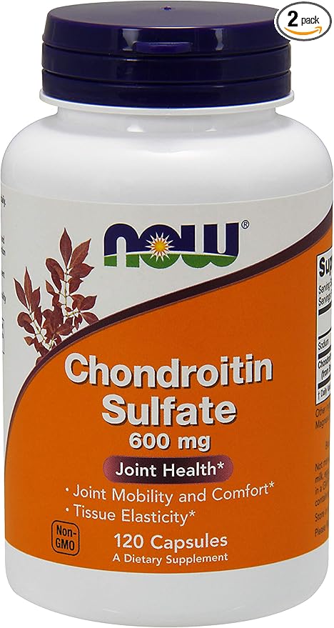 NOW Foods Chondroitin Sulfate 600mg 120 Capsules (Pack of 2)