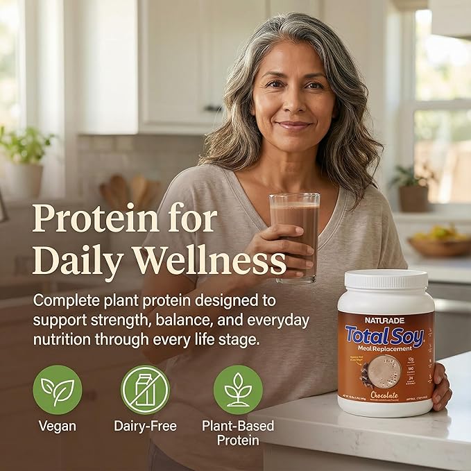 Total Soy Plant-Based Meal Replacement Powder | 13g Complete Soy Protein Low Carb Low Sugar | Supports Hormonal Balance Healthy Blood Sugar &amp Weight Management | Chocolate Vegan