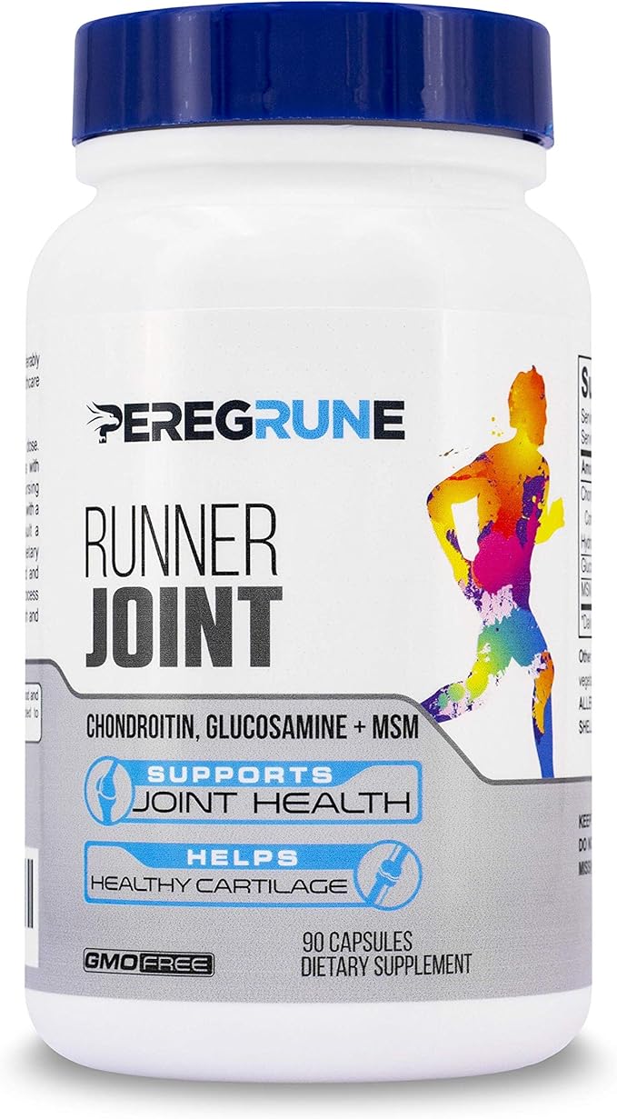 Runner Joint Support Supplement | Supports Healthy Joints Cartilage &amp Mobility | Glucosamine Chondroitin MSM | GMP Certified Joint Support for Athletes – 90 Capsules