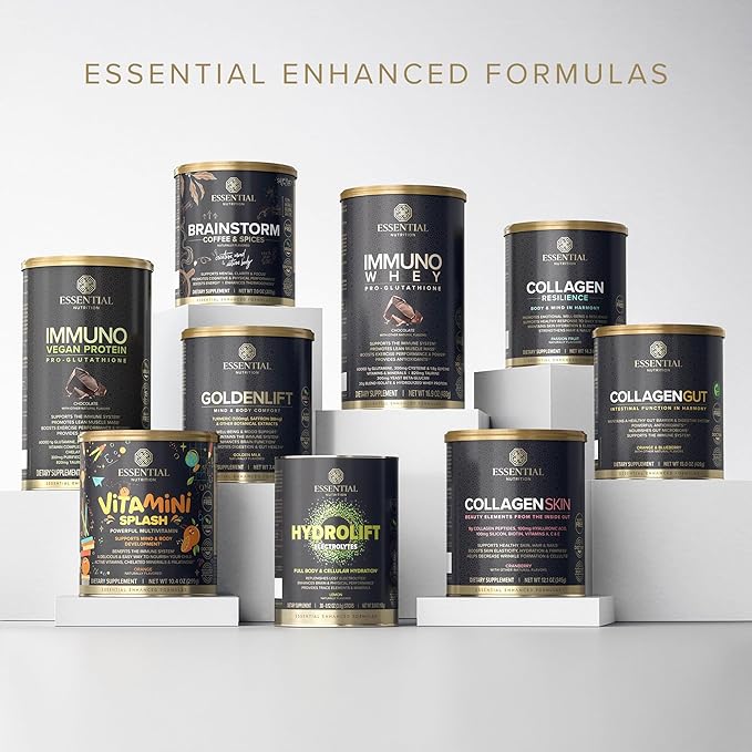 Essential Nutrition Collagen Resilience - Hydrolyzed Collagen Peptides Powder with Hyaluronic Acid Silicon Amino-Acids &amp Passion Flower Extract - Passion Fruit - 14.3 oz (30 Servings)