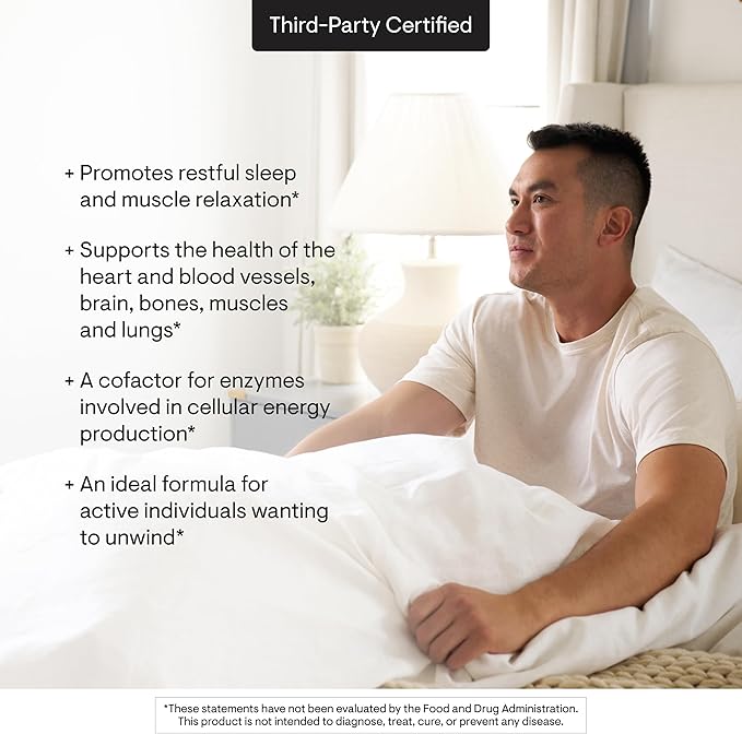 THORNE - Magnesium Glycinate - Supports Restful Sleep Muscle Relaxation Heart Health &amp Metabolism* - Chelated Magnesium Capsules - Third-Party Certified - Gluten Dairy &amp Soy-Free - 90 Servi