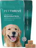 Dog Hip and Joint Support Supplement Soft Chews with Resveratrol Glucosamine Chondroitin Hyaluronic Acid Bacon Flavor Large Breed