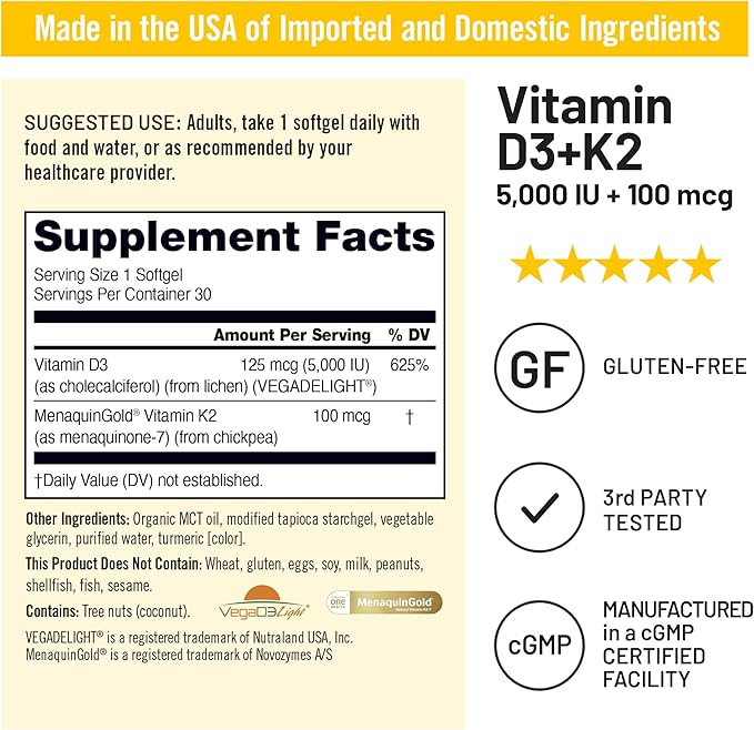 NatureWise [1 Ultra Omega 3 Fish Oil 2200 mg - TG Form - 60 Softgels[30-Day Supply] + [1] Vegan Vitamin D3 5000IU + K2 - Organic Coconut MCT Oil - 30 Softgels[30-Day Supply]