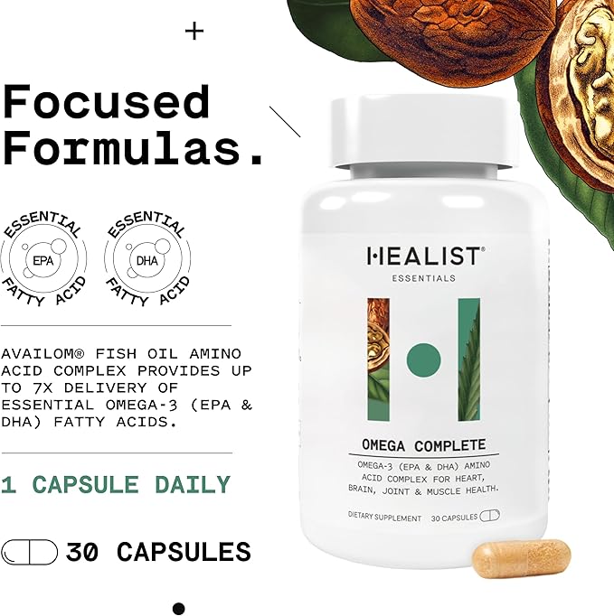 HEALIST Women’s Wellness Bundle – Probiotic + Omega 3 for Gut Vaginal Heart &amp Immune Health – 2-Pack 30 Capsules Each Vegan &amp Gluten Free