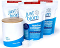 Just Bjorn Marine Collagen Peptides Starter Kit - Collagen Powder for Women &amp Men - Skin Hair Nail &amp Joint Support - Hyaluronic Acid Vitamin C Amino Acids - Unflavored (90 Servings)